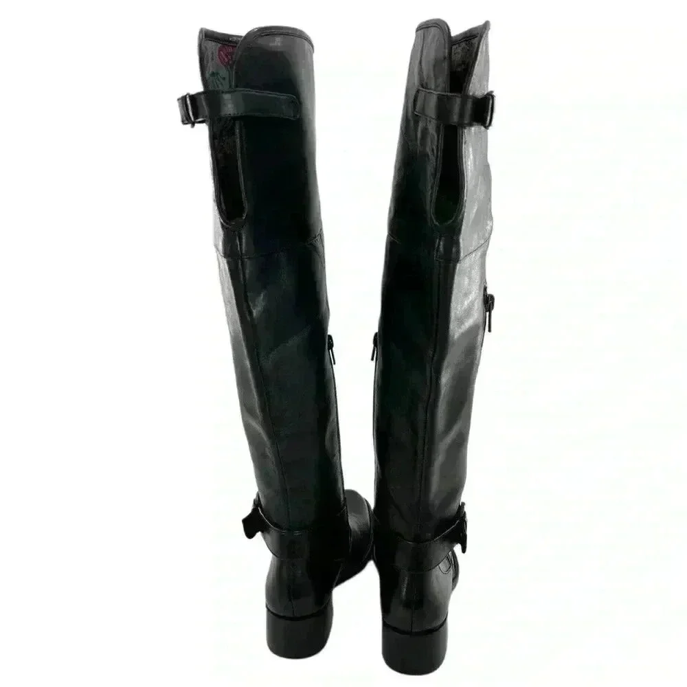 Born womens over the knee boots size 7.5 38.5 black leather Insulated